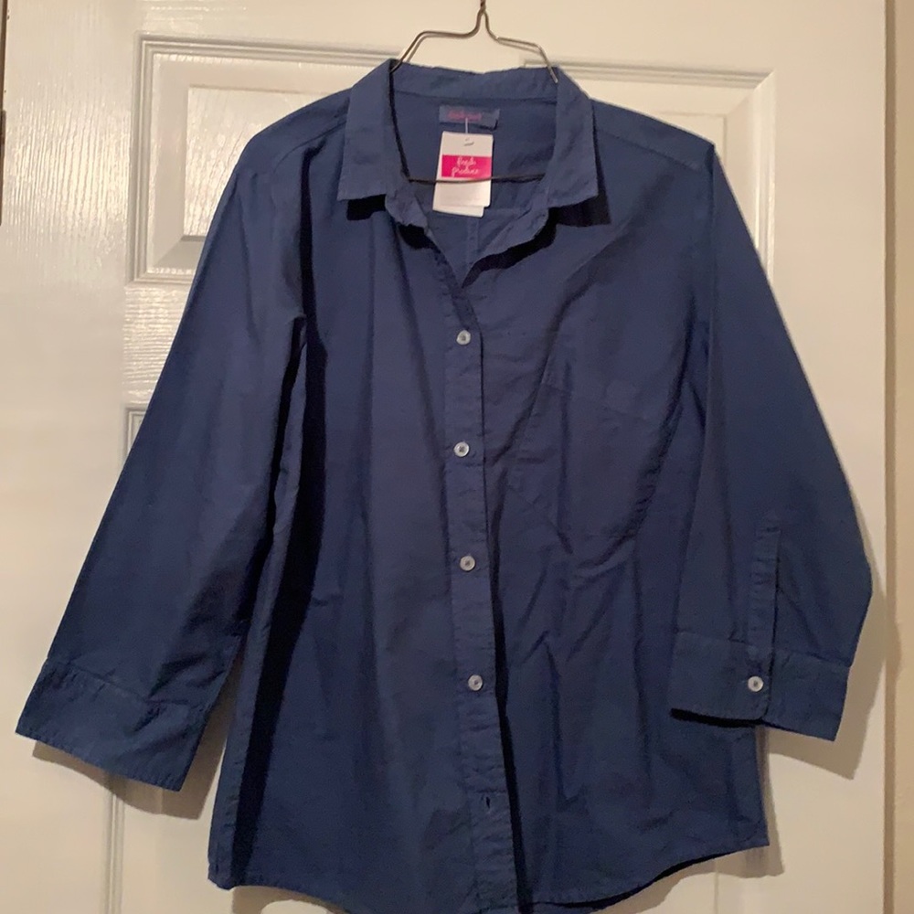 3/4 length bottom top Denim Blue color